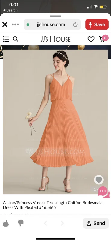 Bonus Savings Other A-Line/Princess V-neck Chiffon Bridesmaid Dress