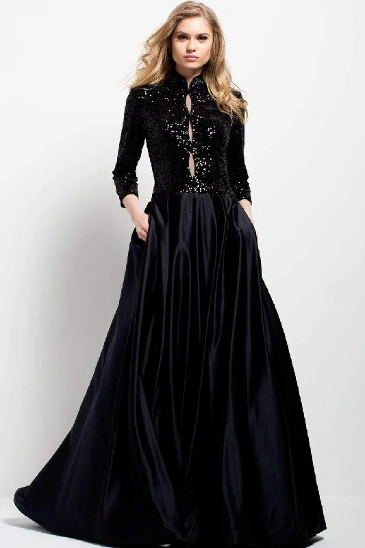 Price Rollback Jovani 55321 Quarter-Length Sleeve Sequined Ballgown - 1 pc Black in size 18 Available Price Rollback Jovani 55321 Quarter-Length Sleeve Sequined Ballgown - 1 pc Black in size 18 Available