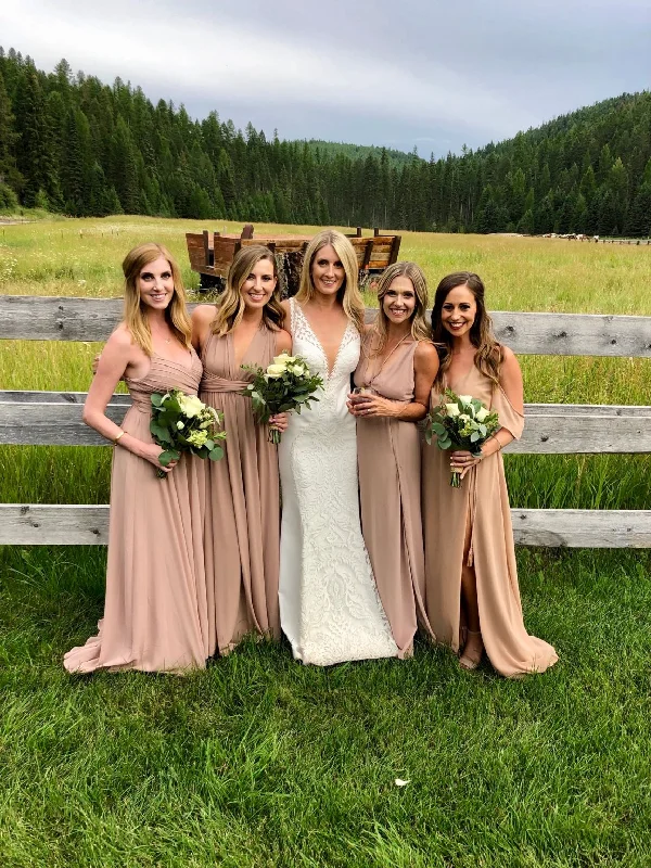 Daily Specials Other Tobi - MAKE ME CRAZY TAUPE MULTIWAY MAXI DRESS