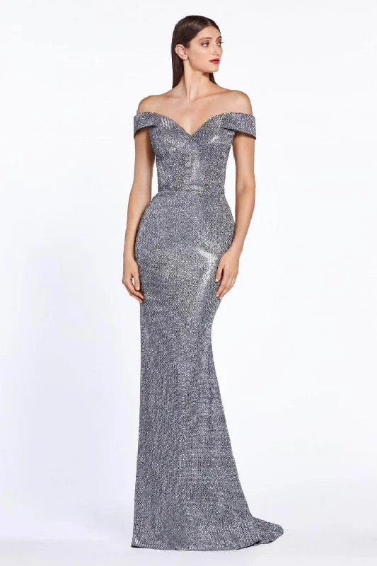 Don't Wait Ladivine CZ0018 - Sweetheart Glitter Sheath Prom Gown