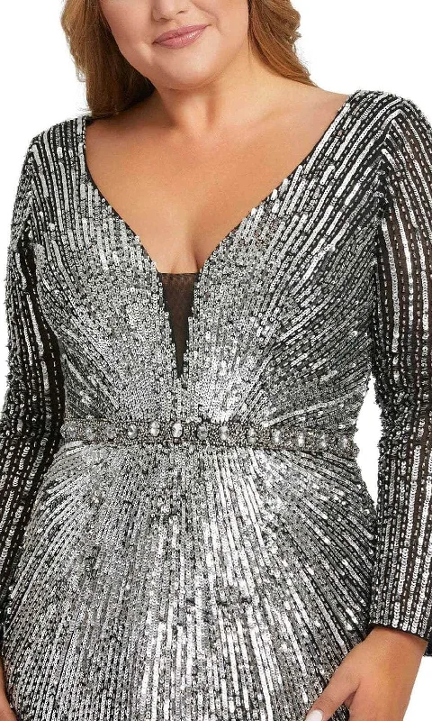 Factory Direct Sale Mac Duggal 5176 - Sequin Long Sleeve Evening Gown
