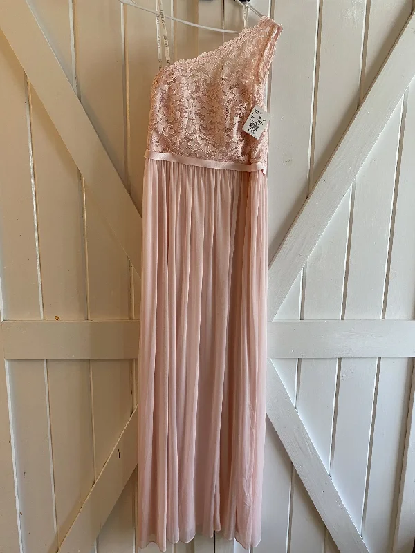 Reduced Prices David's Bridal Color petal long one shoulder lace