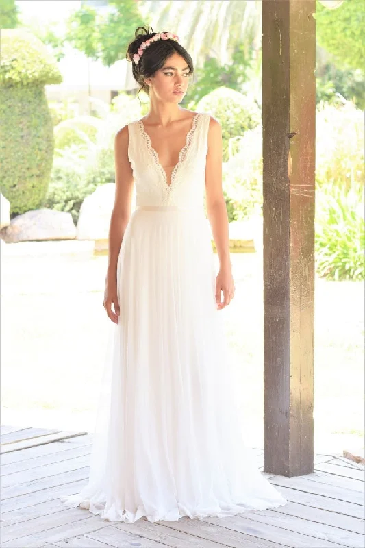 Closeout Other Lace, Open Back, Beach, Boho Wedding Dress