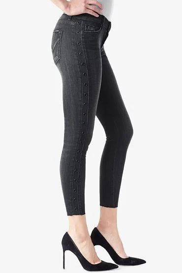 Price Cut Hudson Jeans Luna Midrise Crop Super Skinny Raw Hem in Varnished