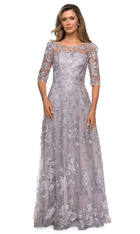 Limited Time Discount La Femme - 27854SC Embroidered Lace A-Line Dress