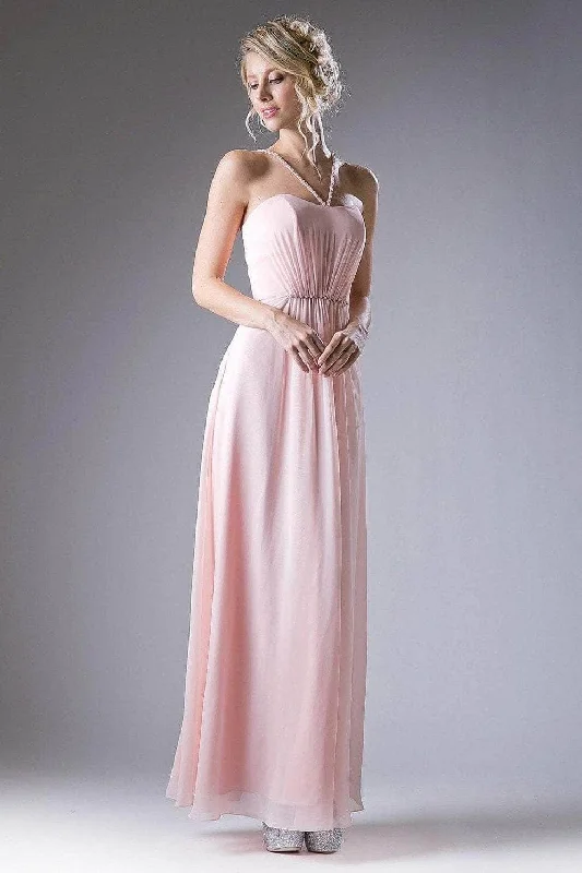 Instant Discount Ladivine CH529 - Beaded Strap Sleeveless Prom Dress