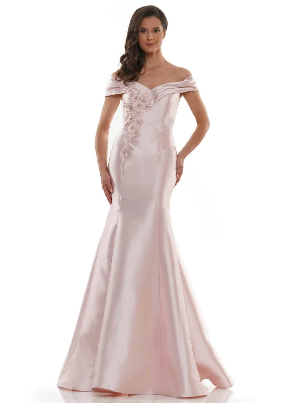 Huge Savings Rina Di Montella - Beaded Folded Off-Shoulder Mermaid Gown RD2602