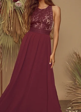 Daily Deals Other Lulus Burgundy Lace Maxi Dress XL