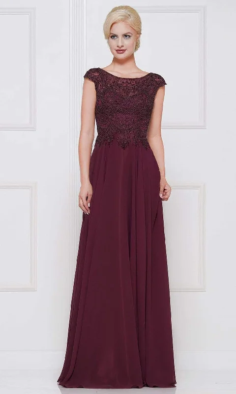 Savings Alert Marsoni by Colors - Beaded Applique A Line Chiffon Dress M238