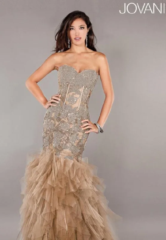 Special Price Jovani Brown corset mermaid dress