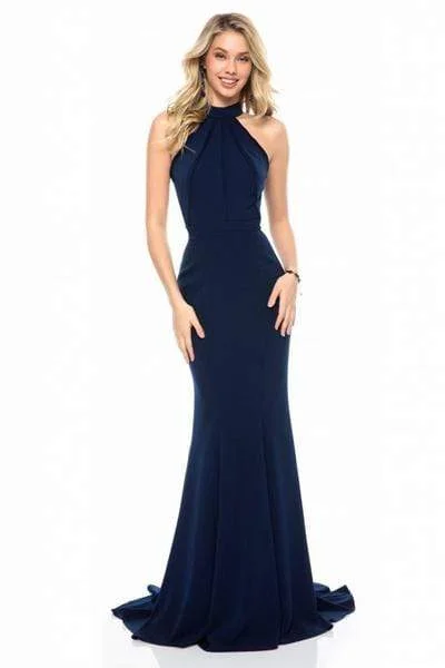 Steals and Deals Sherri Hill - High Halter Mermaid Evening Dress 51682 - 1 pc Black In Size 6 Available