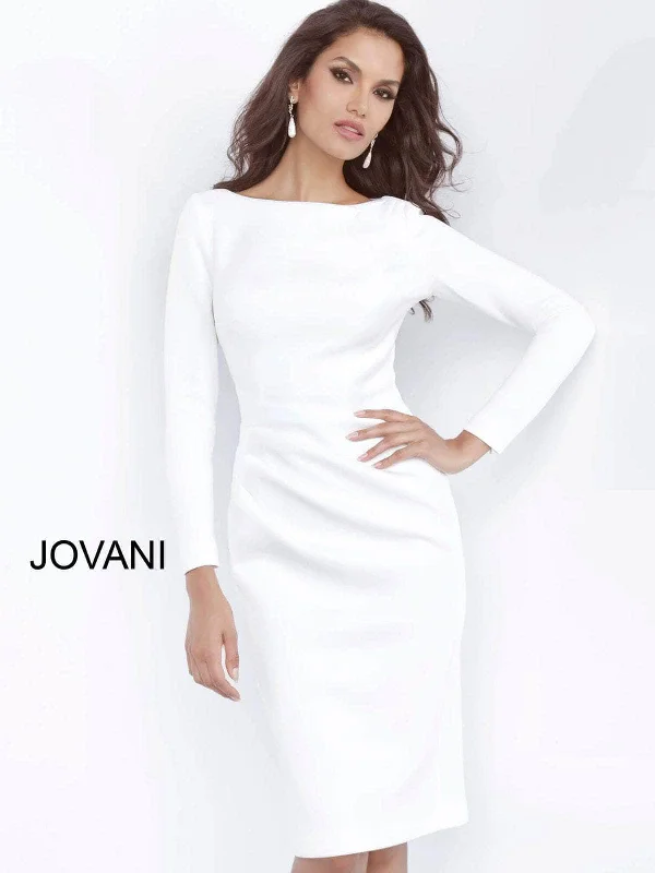 Instant Discount Jovani 3279ASC - Bateau Neck Plain Cocktail Dress