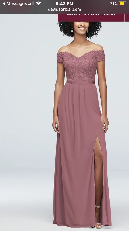 Crazy Deals David's Bridal Off-the-shoulder Lace & Mesh Dress/F19950