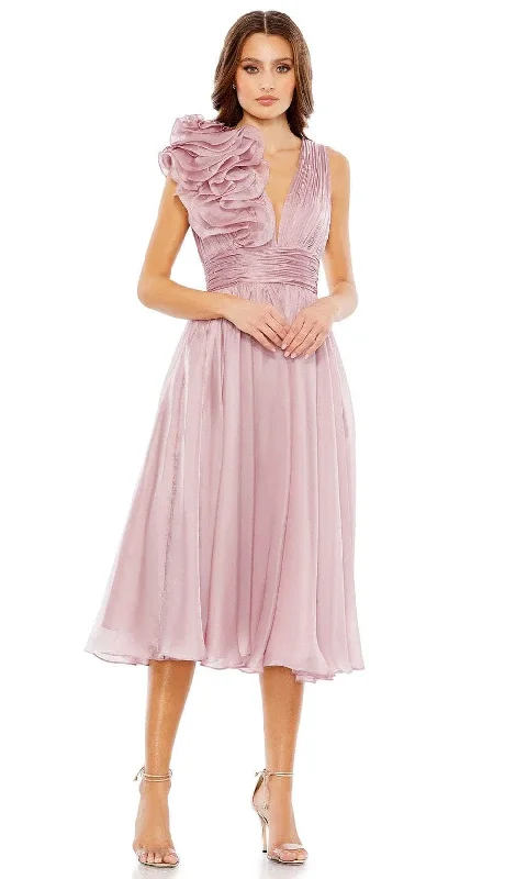 Quick Sale Mac Duggal 49494 - Pleated Sleeveless Knee-Length Dress