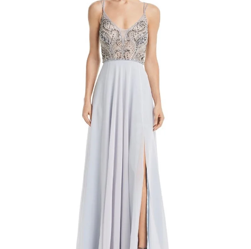 Price Rollback Other AQUA Embellished Chiffon Gown