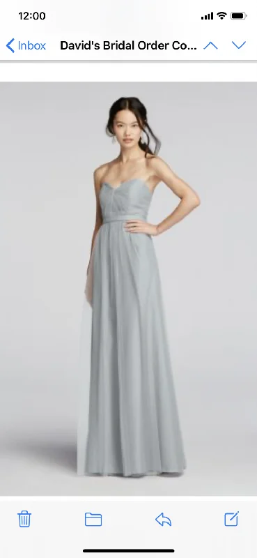 Inventory Reduction David's Bridal Strapless Tulle Long Dress / 31016661
