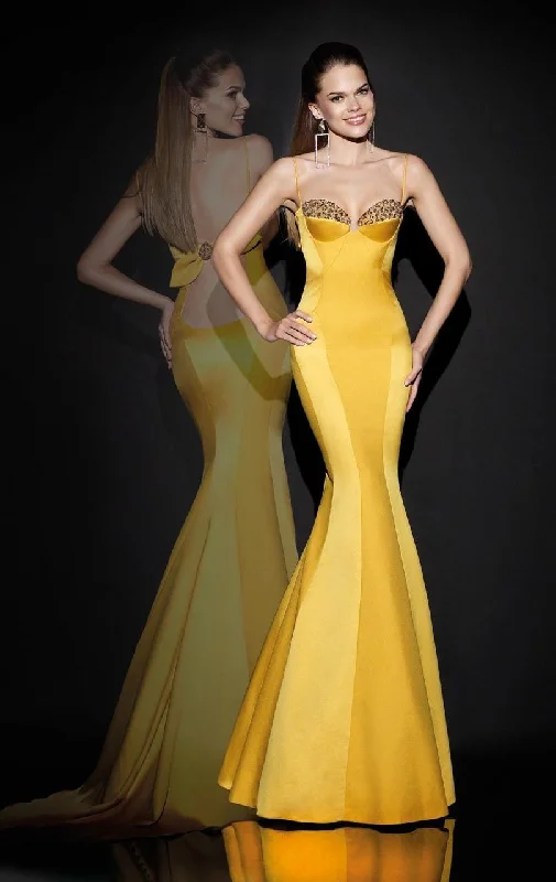 Lowest Price Tarik Ediz - Crystal Ornate Corset Gown 92487