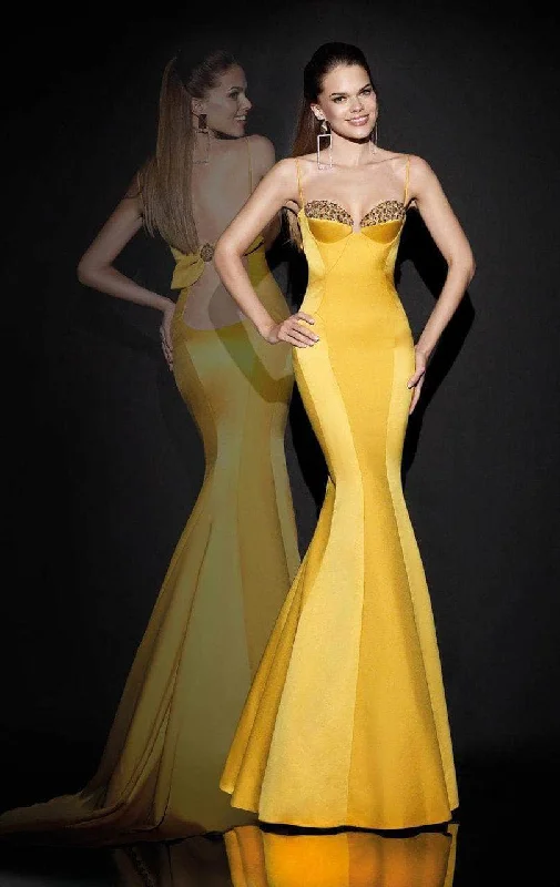 Extra Discounts Tarik Ediz 92487 - Sweetheart Seamed Evening Gown