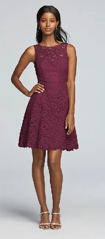 Daily Specials David's Bridal Short Sleeveless All Over Lace