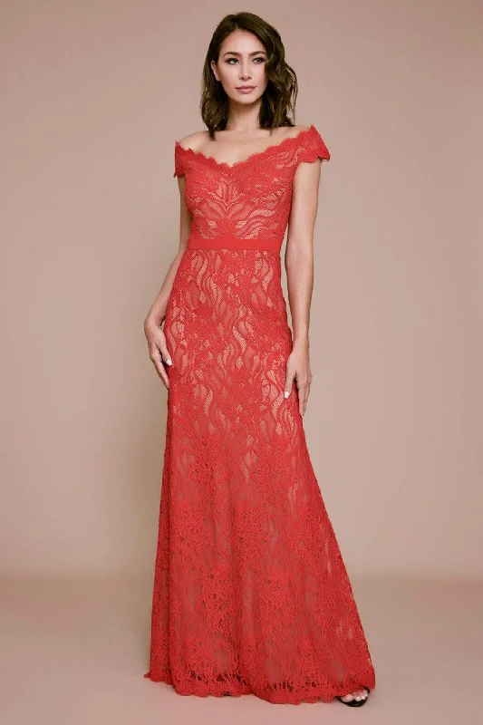 Epic Deals Tadashi Shoji - Scalloped V-Neck Sheath Dress BLC19827L - 1 pc Phoenix/Nude In Size 0 Available