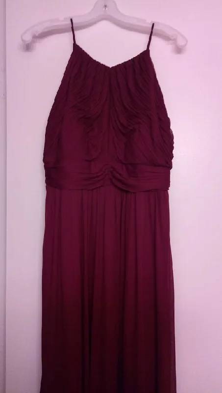 Inventory Reduction David's Bridal Micro-Pleated Mesh Halter Dress/ 644595I