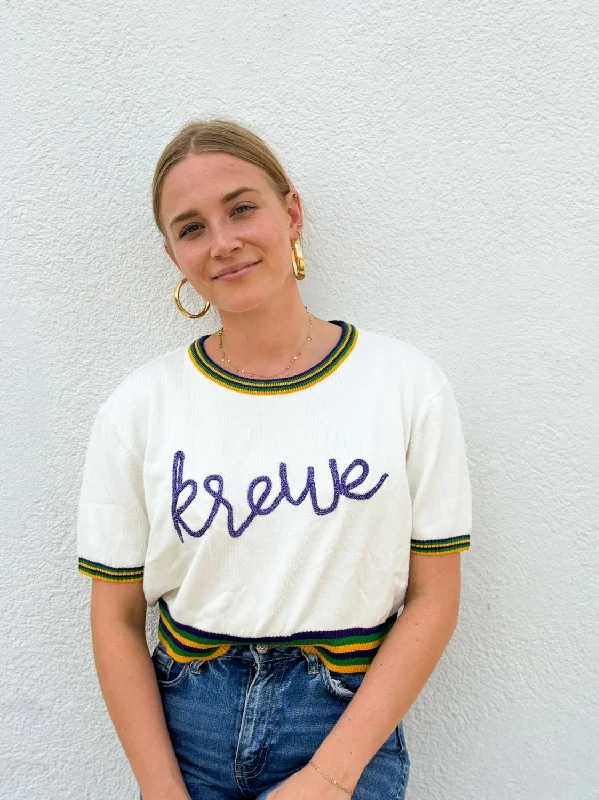 Weekend Deal Adult Short Sleeve Tinsel Crop - Krewe