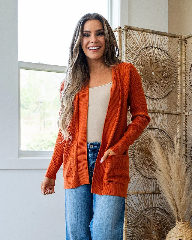 Stock Up and Save Iris Open Front Cardigan - Copper