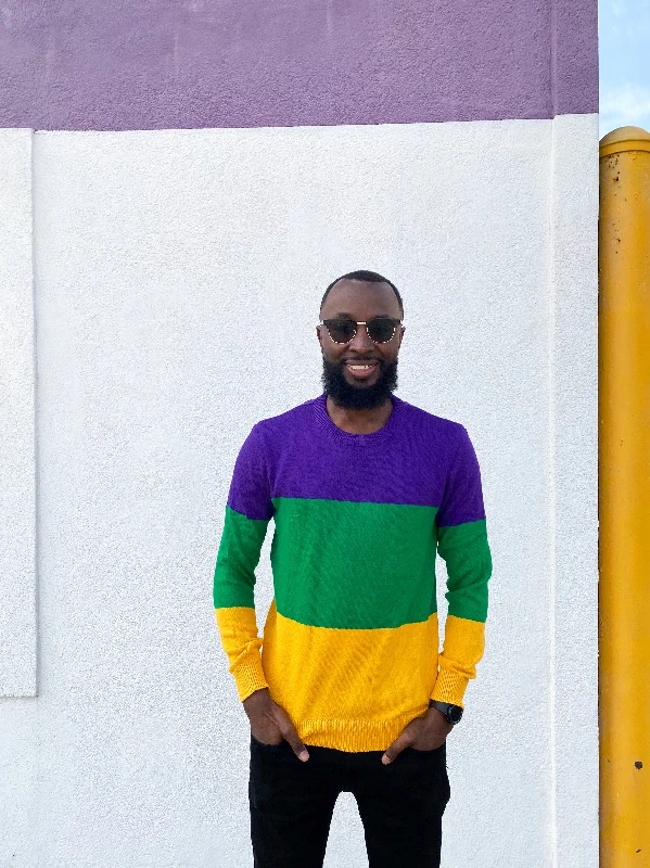 Special Discount Rugby Adult Wide Panel Pullover Knit Sweater