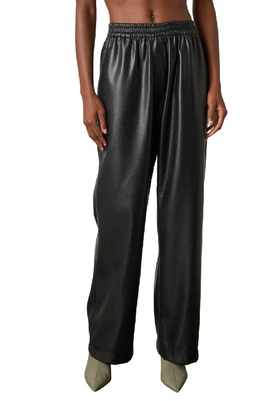 New Deals Jenna Vegan Leather Pant - Black