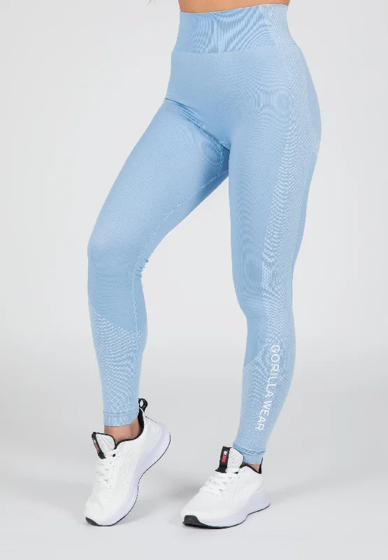 Price Cut Selah Seamless Leggings - Light Blue