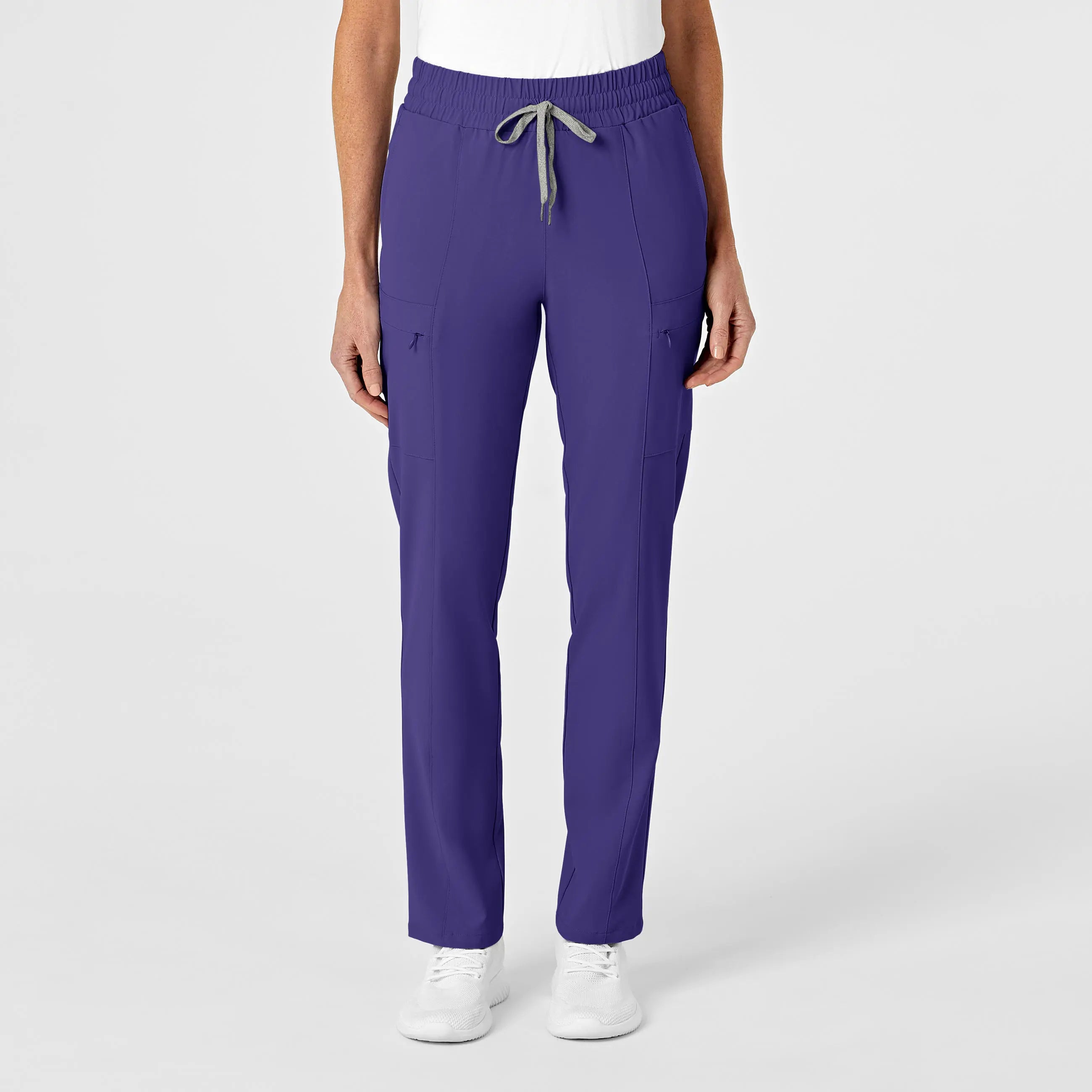 Price Rollback Wink Women's High Waist Slim Leg Scrub Pant - Grape