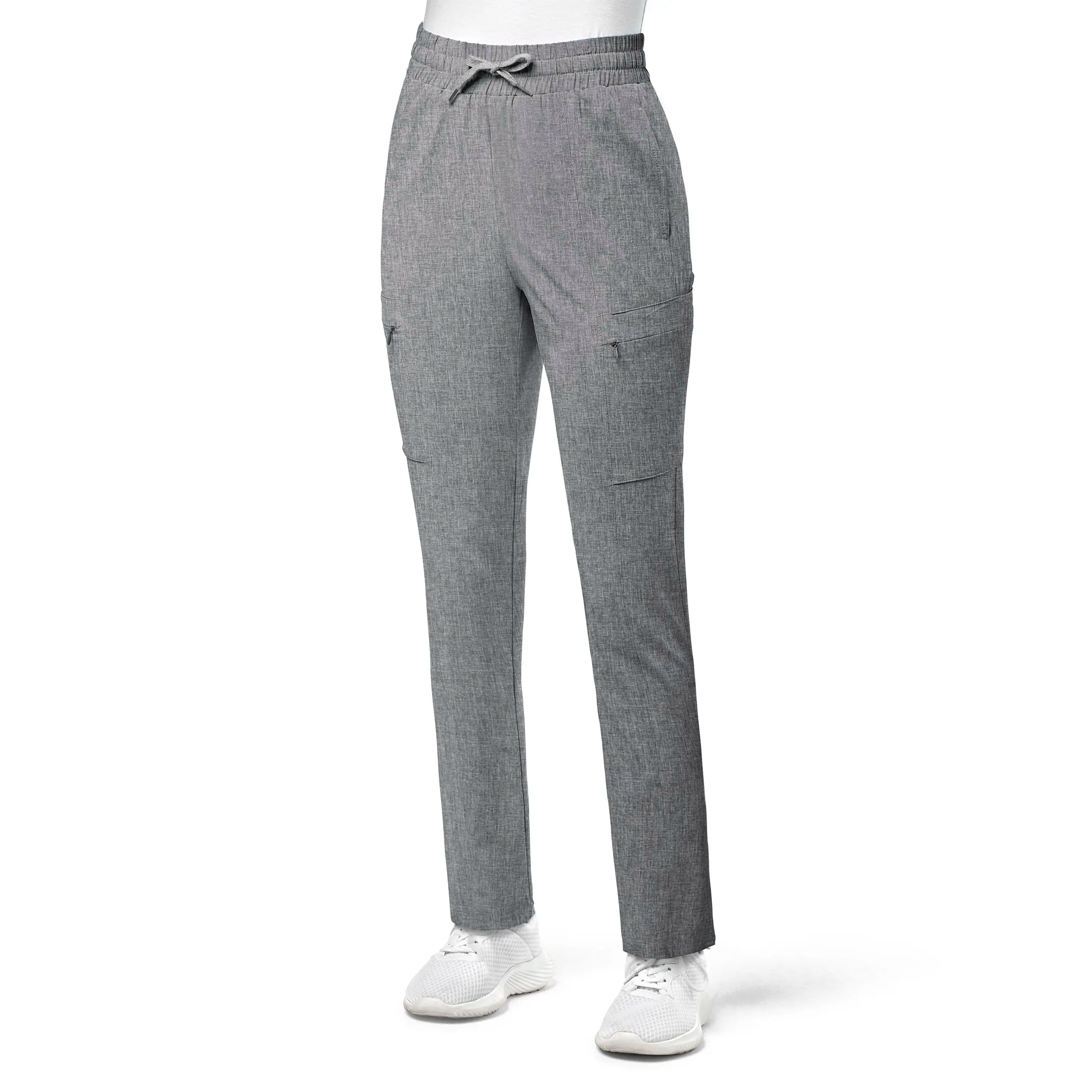 Early Access Wink Women's High Waist Slim Leg Scrub Pant - Grey Heather