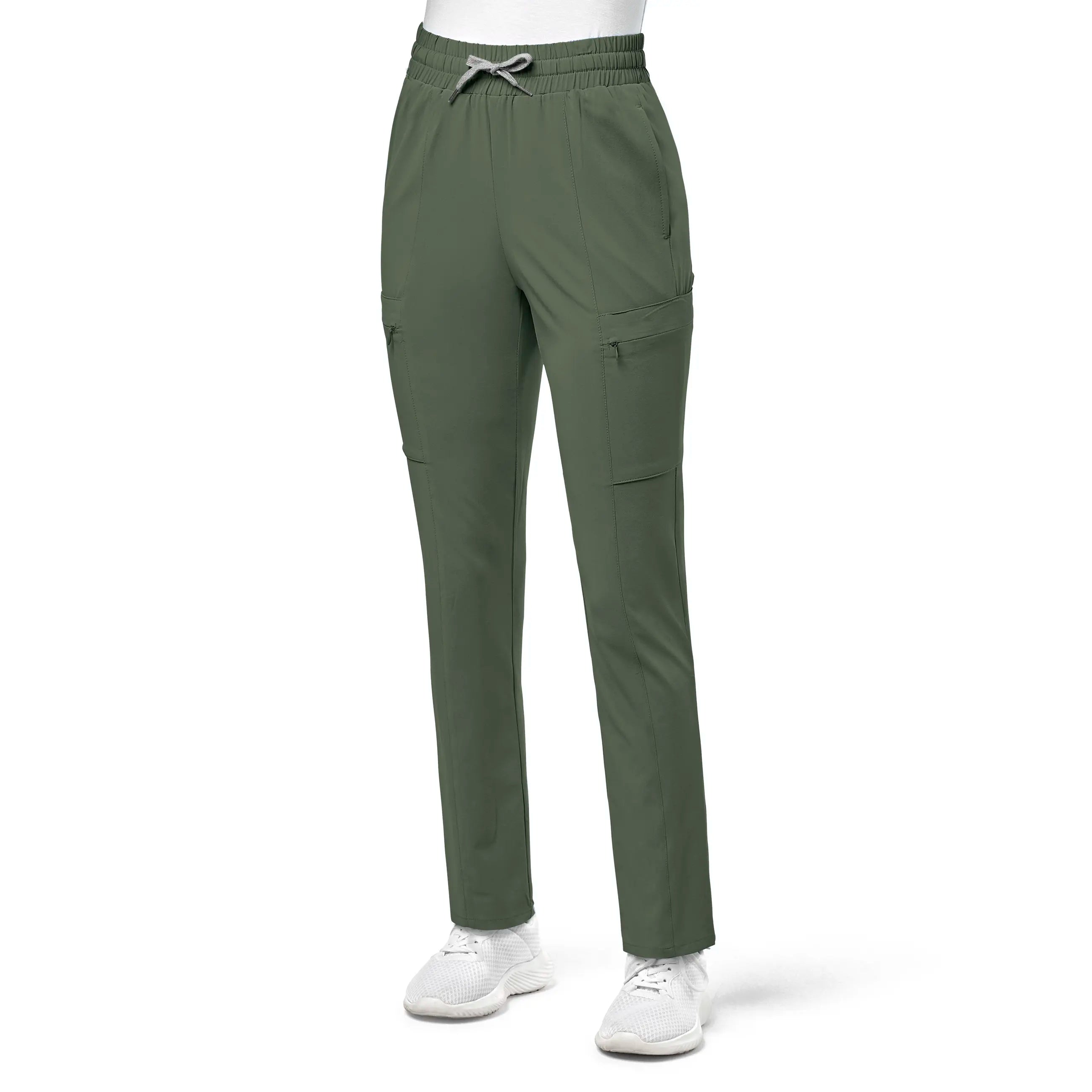 Massive Deals Wink Women's High Waist Slim Leg Scrub Pant - Olive