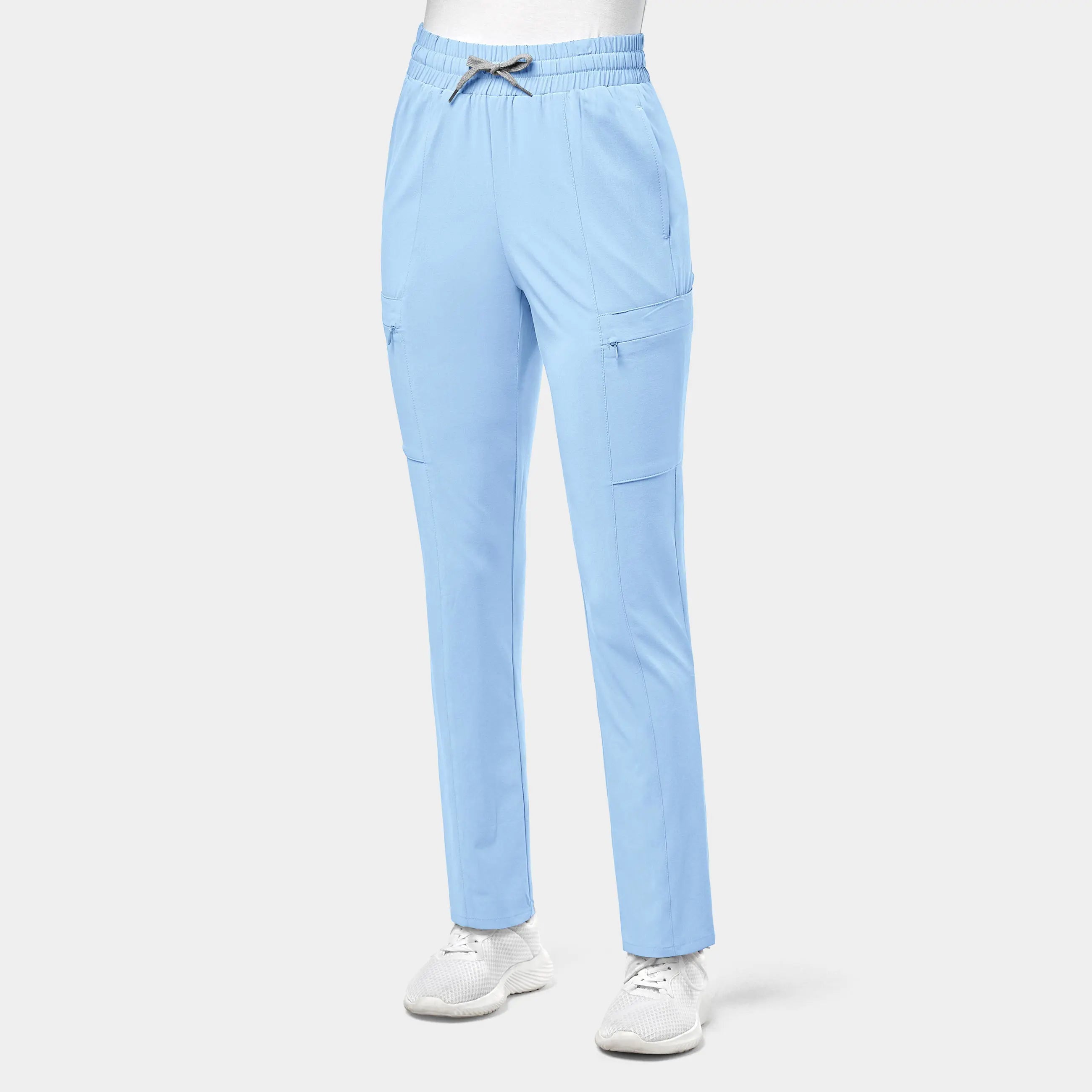 Savings Alert Wink Women's High Waist Slim Leg Scrub Pant - Powder Blue