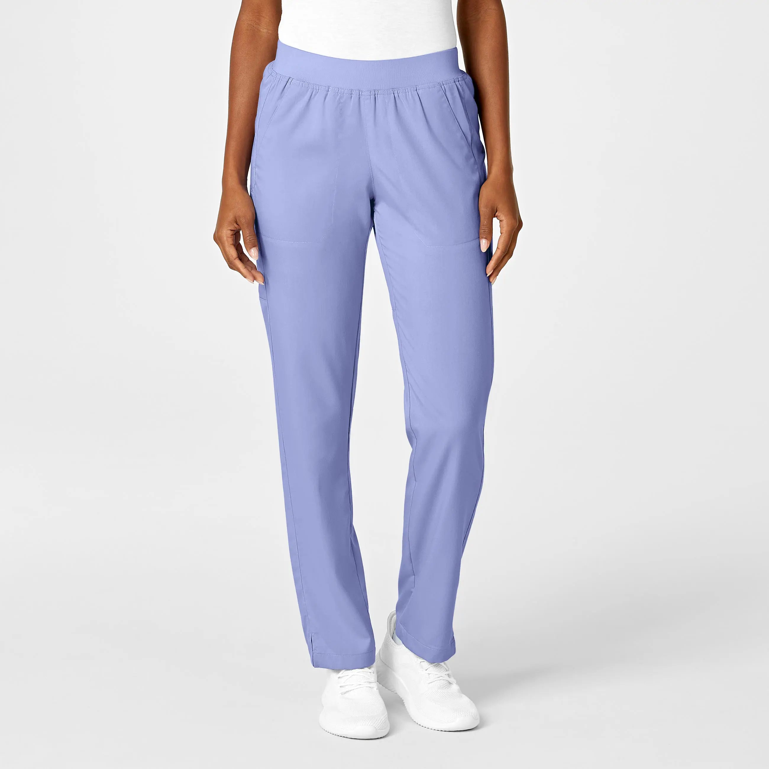 Limited Quantity Wink Women's Knit Waist Cargo Scrub Pant - Ceil Blue