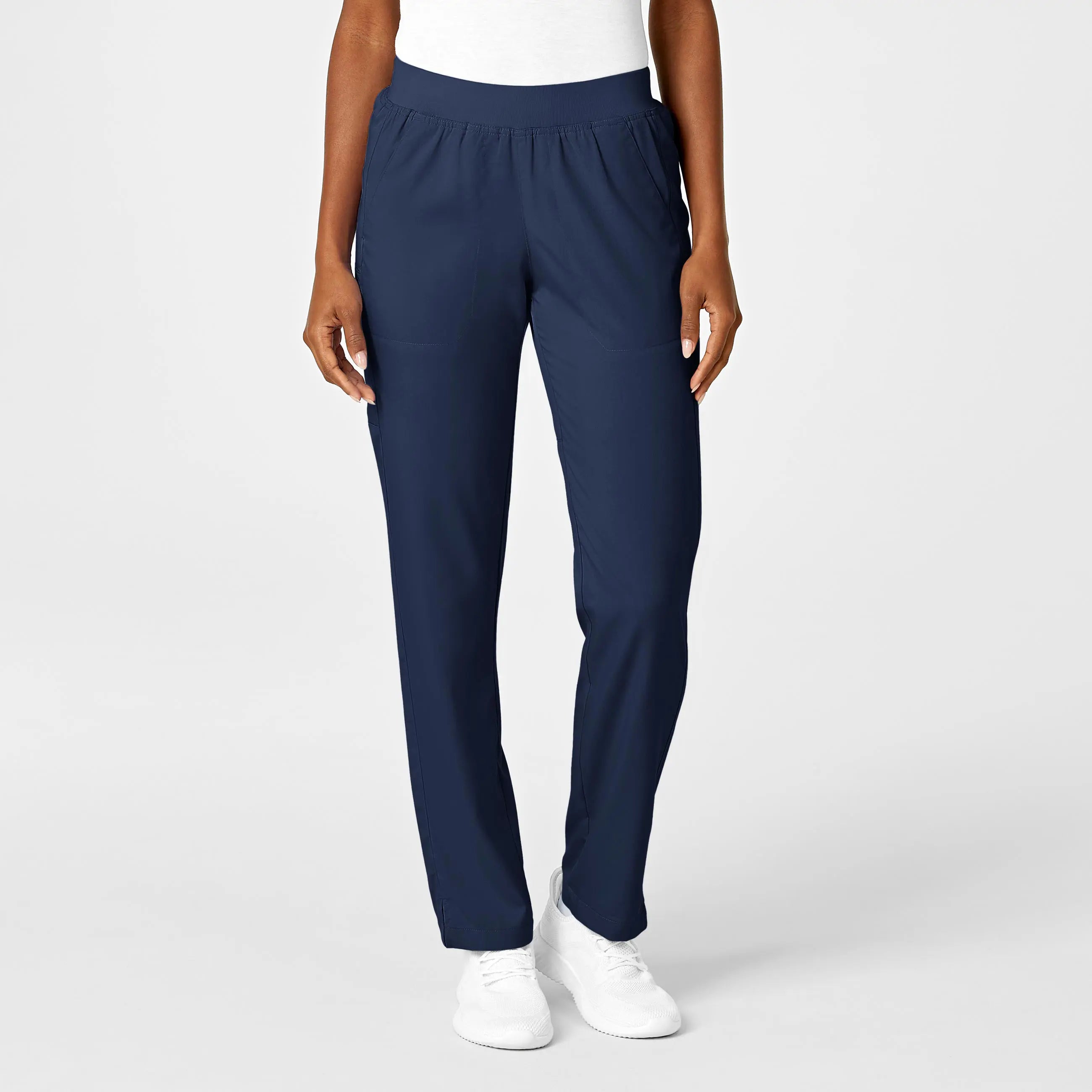 Early Bird Discount Wink Women's Knit Waist Cargo Scrub Pant - Navy