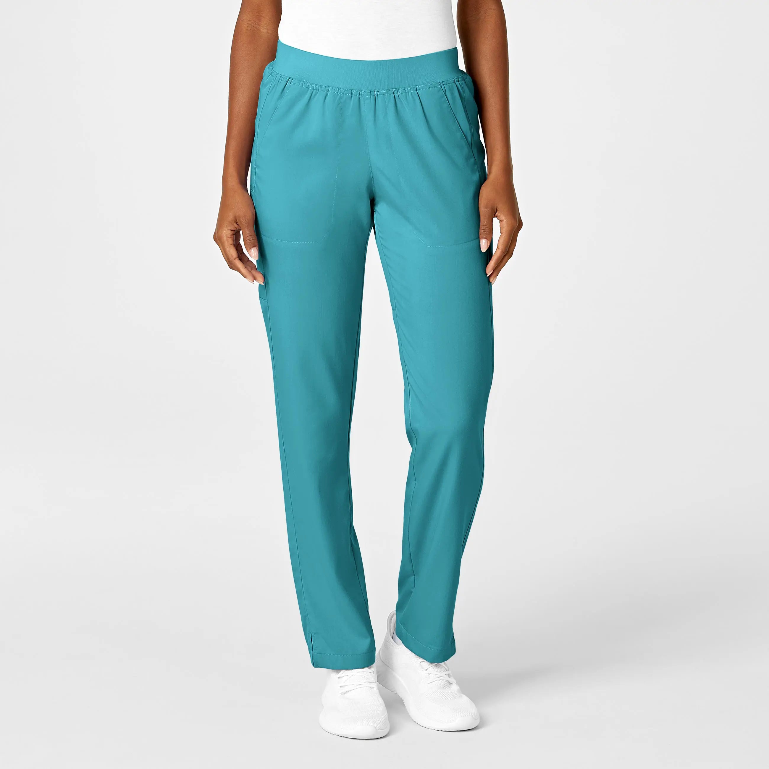 Sneak Peek Sale Wink Women's Knit Waist Cargo Scrub Pant - Teal