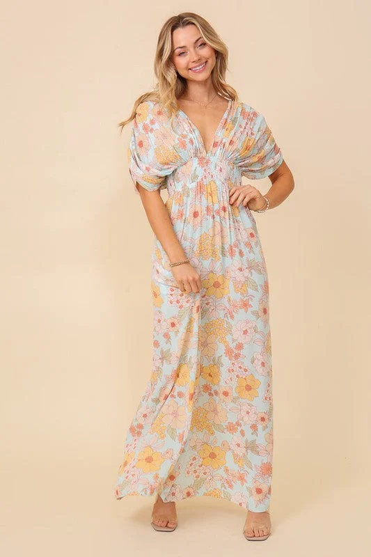 Best Bargains Floral Print Brunch Spring Summer Maxi Sundress