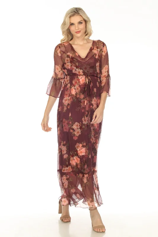 Stock Clearance Johnny Was Love Winonna Silk Floral Maxi Slip Dress Boho Petite Size L34523-9P Stock Clearance Johnny Was Love Winonna Silk Floral Maxi Slip Dress Boho Petite Size L34523-9P