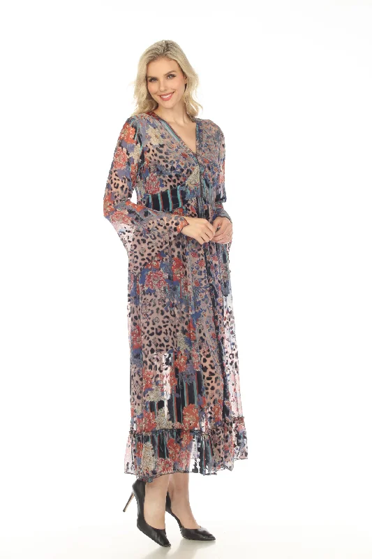 Crazy Savings Johnny Was Ontar Beesley Button Front Maxi Slip Dress Boho Chic C39623B8