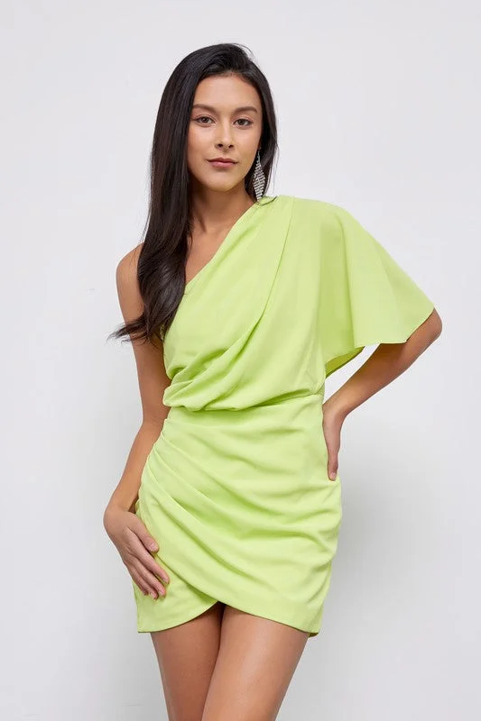 YEAR-End Sale One Shoulder Wrap Dress