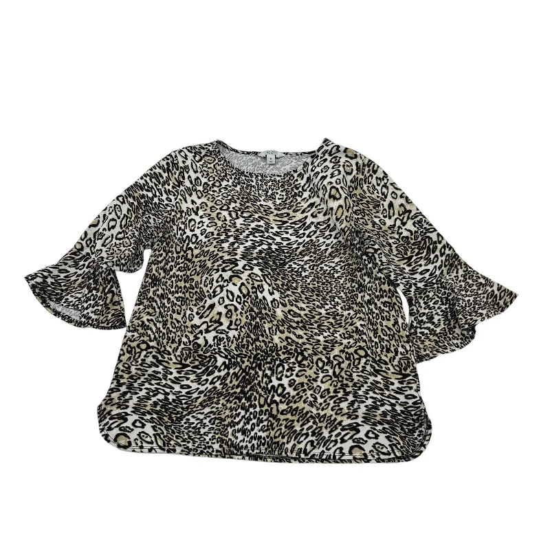 Limited Availability ANIMAL PRINT TOP 3/4 SLEEVE by CROFT AND BARROW Size:M
