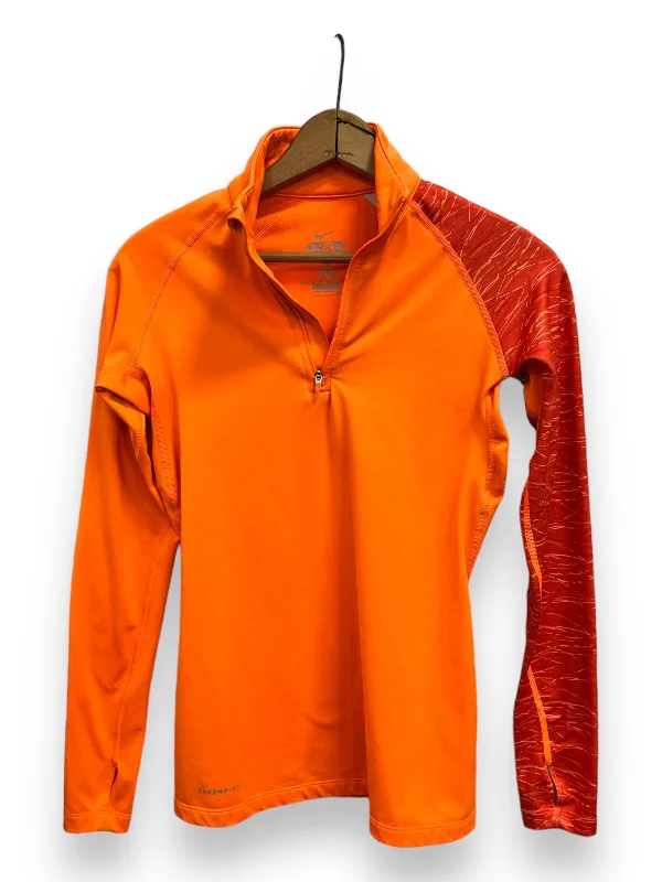 Crazy Deals Athletic Top Long Sleeve Collar By Nike Apparel  Size: S