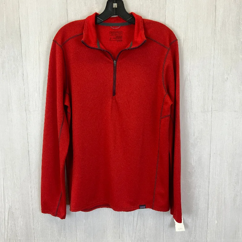 Referral Discount Athletic Top Long Sleeve Collar By Patagonia In Red, Size: M