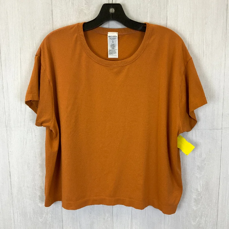 Super Sale Athletic Top Short Sleeve By Athleta In Orange, Size: Xl