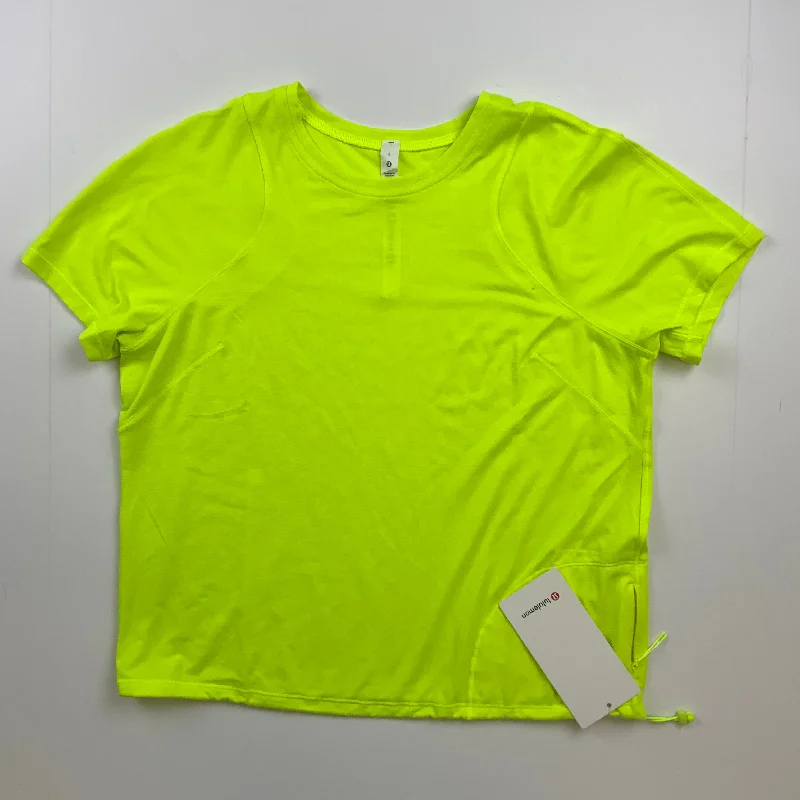 Flash Deals Athletic Top Short Sleeve By Lululemon In Yellow, Size: 8