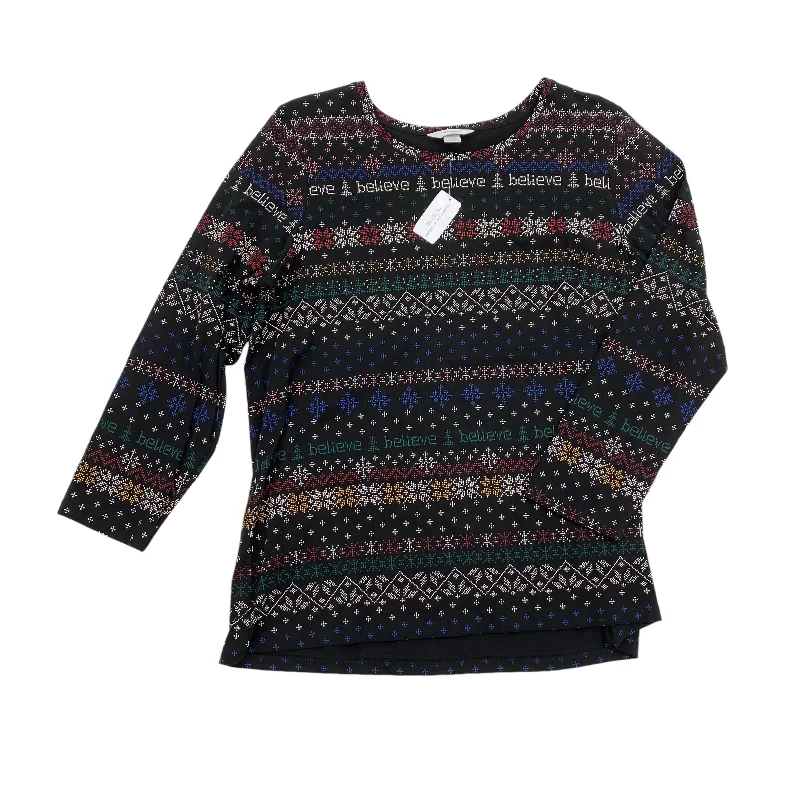 While Supplies Last BLACK TOP LS by CJ BANKS Size:1X