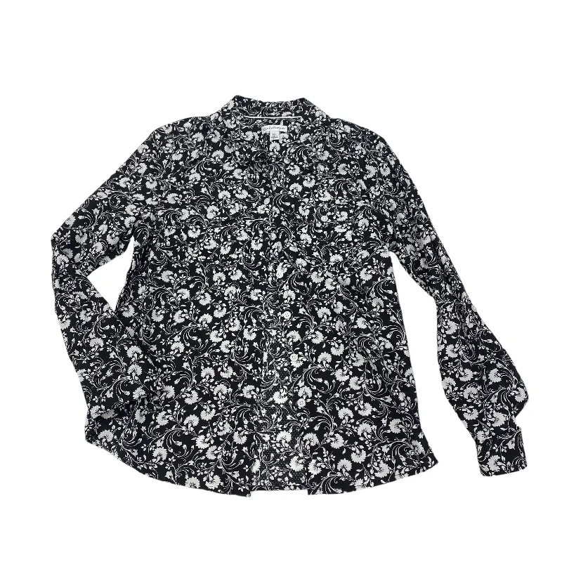 Unmissable Offer BLACK & WHITE TOP LS by CROFT AND BARROW Size:M