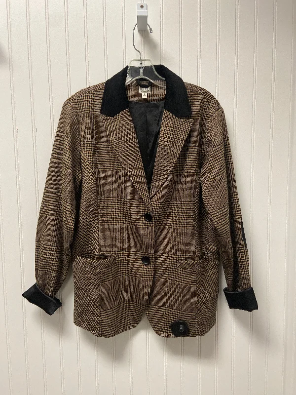 Discount Days Blazer By Cmb In Black & Cream, Size: L