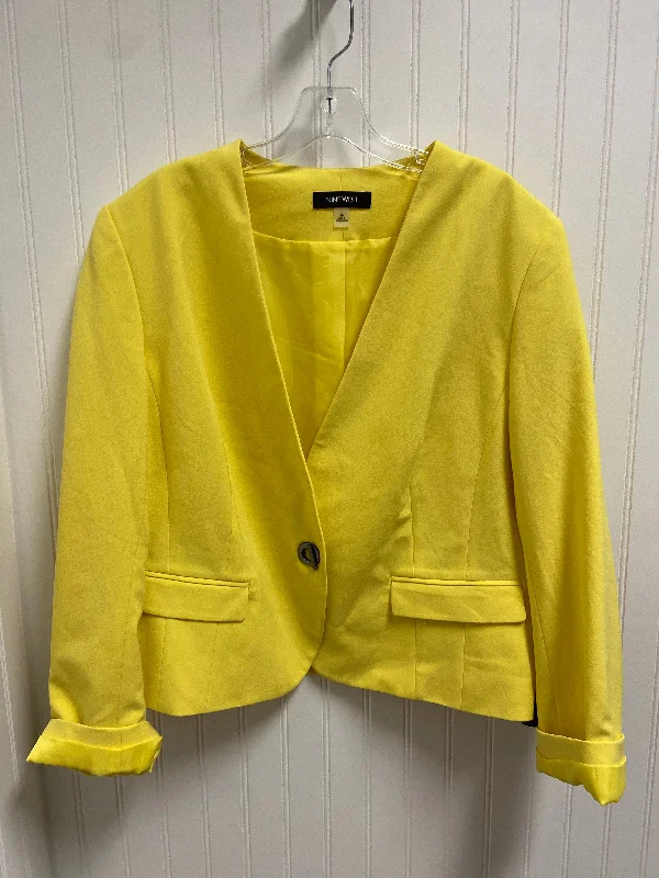 Super Deal Blazer By Nine West In Yellow, Size: 1x